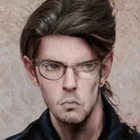 Le portrait d'un intellectuel au visage émacié et peu avenant portant des lunettes